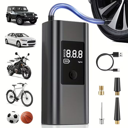 Portable Tire Inflator Air Compressor – Digital Display – Best for Cars, Bikes & More
